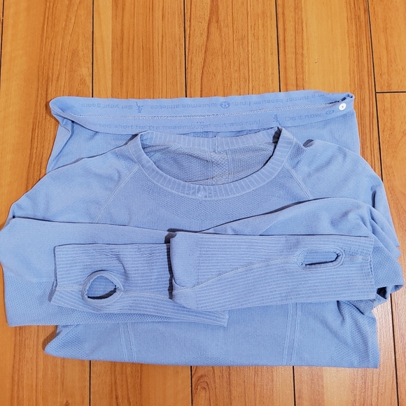 Lululemon Swiftly Tech Long Sleeve CrewHydrangea Blue Size 8 - Picture 10 of 11